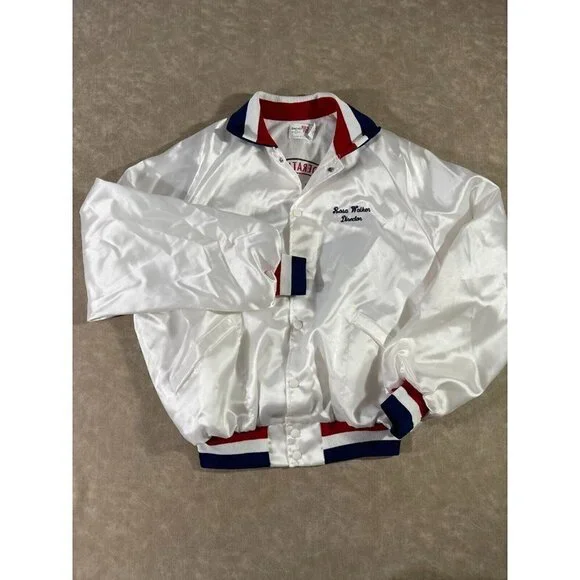 Vintage King Louie Pro Fit Men's Bomber Texas AFL Satin Button Jacket XL - Picture 1 of 9